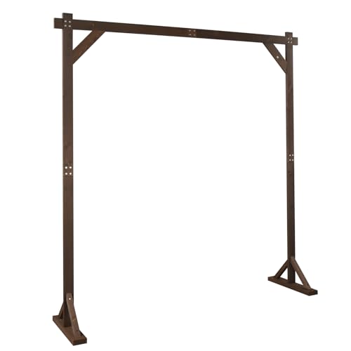 7.2FT Wooden Wedding Arch Stand Square Wood Arch Wedding Arbor fo...