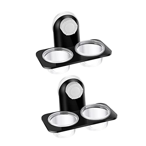 CORHAD 2Pcs Reptile Drinking Basin Stable Lizard Feeder Wall Hanging Bowl Easy to Clean Feeding Dish for Gecko and Pets