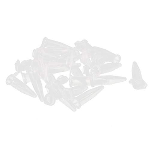 Aexit 20Pcs 0.5ml Pipette Tips Plastic Clear EP Tube Centrifuge Tubes for Laboratory Universal Pipette Tips w Graduated