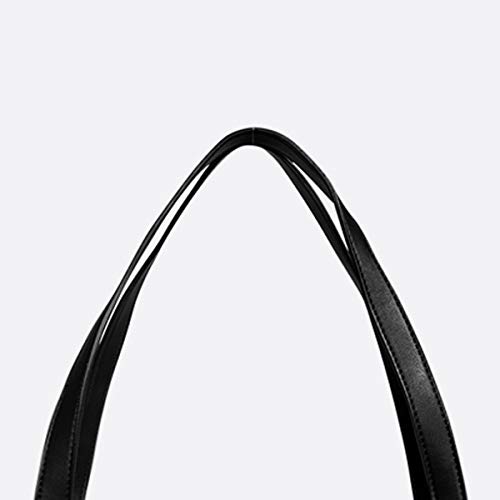 Bolsa de couro vegano leve Alicia da Pixie Mood – com bolsa transversal, Sleek Black, 13 x 13 x 4.75