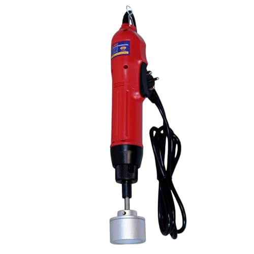 Image of SONIC INDUSTRIES Electric & Manual Portable Metal Head Handheld Bottle Capping and Sealing Machine, 80W Power, 12-90mm Screw Cap Range, Adjustable Capping Diameter, Voltage 220V