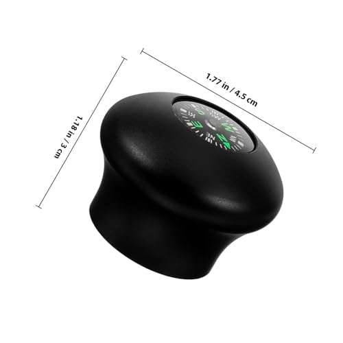 Cubierta de mango con brújula para bastón de trekking con cabeza esférica, accesorio universal para bastón de caminata para navegación al aire libre para senderismo y camping miniatura 2