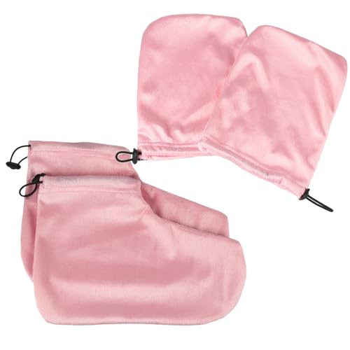 Guantes de parafina para manos, guantes suavizantes de manos, apertura elástica, transpirables, , juego de fundas para pies, para calentar, hidratar, dormir, calentar, para mujer