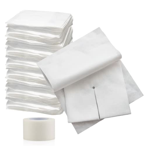Esponja de drenaje dividido de gasa 2 x 2 estériles de 6 capas [paquete de 70] vendaje absorbente precortado de 2 x 2 pulgadas no tejido para traqueotomía intravenosa – 35 paquetes de 2 vendas