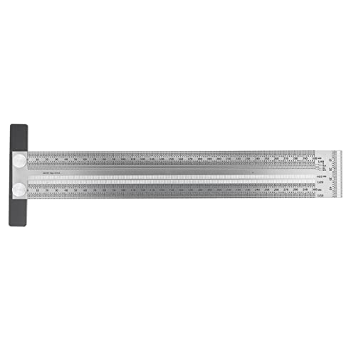 木工マーキング T 定規プレミアムステンレス鋼高精度位置決めスクライビング定規大工木工職人用 (300mm)