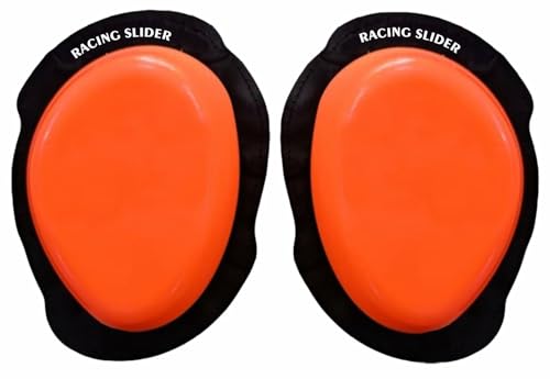 Paire de savons opaques pour combinaison de moto course Sliders de genou universels 6 couleurs disponibles (Orange)
