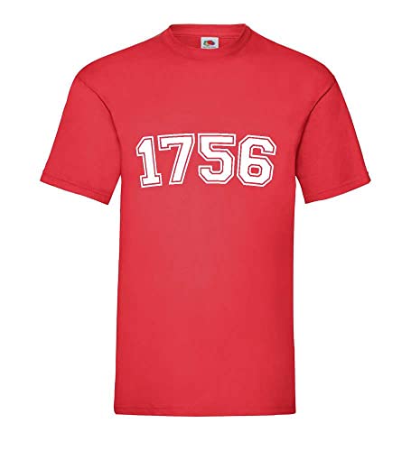 T-shirt rouge homme 1756 en taille XXXL pour un style basique