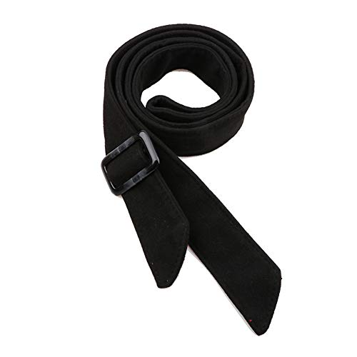 luzen Women's Artificial Wool Overcoat Waist Belt Wide Bowknot Decorated Coat Belt Band Cinch Tie with Buckle for Overcoat Slim Outerwear, Black Medium2