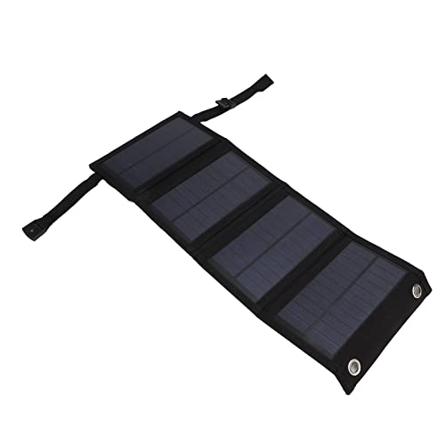 Panel Solar Plegable, Carga Rápida y Energía Renovable, Cargador de Batería Móvil 20W USB 5V, Diseño Ligero Portátil para Campamentos, senderismo, picnics, escalada al aire