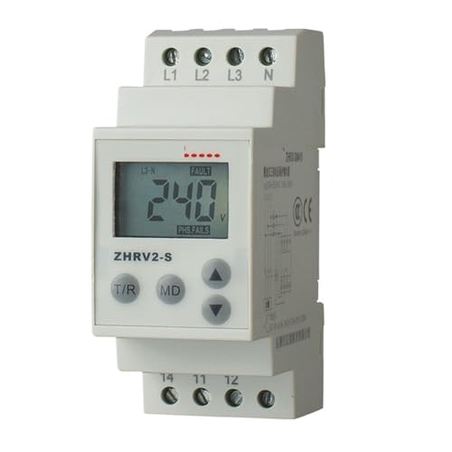 Relé de voltaje LCD para solucionar fallos de fase y sobretensión en carril Din AC400V