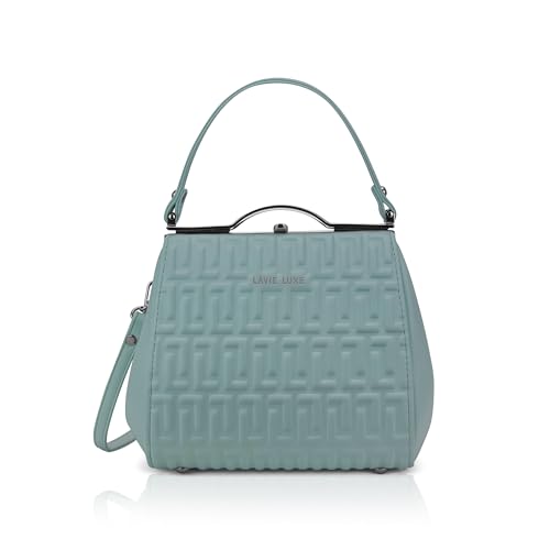 Image of Lavie Luxe Women's Fluffel Frame Satchel Handbag for Women | Satchel Bag for Work | Ladies purse | Stylish Shoulder Bag | Gift For Women