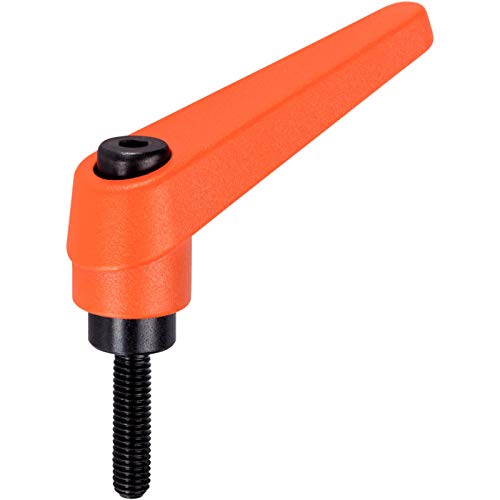 HALDER 24400.0671 Adjustable Clamping levers, Orange, d1=30 mm / d2=M16 / l1=63 mm