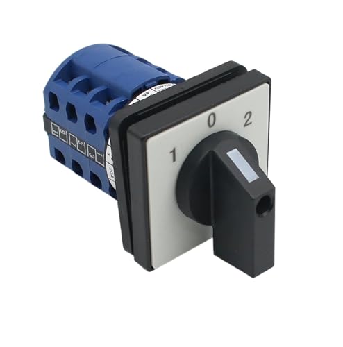 Wtukmo LW26-25 Cam Switch ON-Off 2/3/4/5/6/7/8 Positions 25A DIY Rotary Changeover 4/8/32/48 Terminals Screws Silver Contact LW26 LW28(1-0-2,3P-12 terminals)