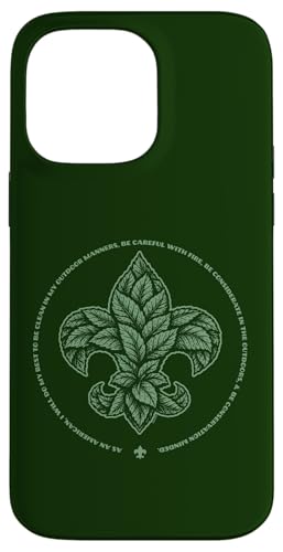 Scouts BSA Outdoor Code Artistic Leaf Design �X�}�z�P�[�X iPhone 14 Pro Max �p