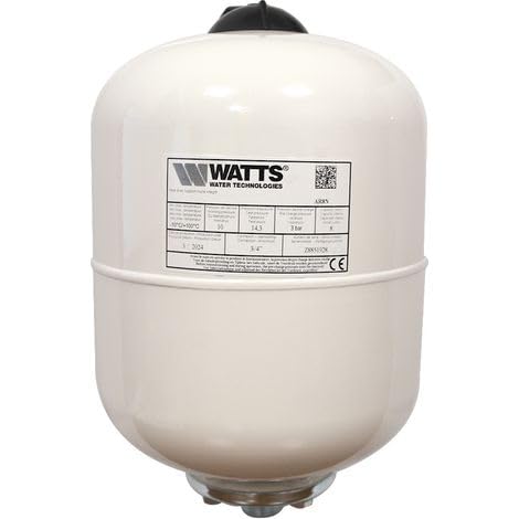 Vaso di espansione solare 18L - Serbatoio a pressione per riscaldamento e pannelli solari termici - Membrana intercambiabile EPDM ad alta temperatura - Acciaio anticorrosione - precarico 2,5 bar