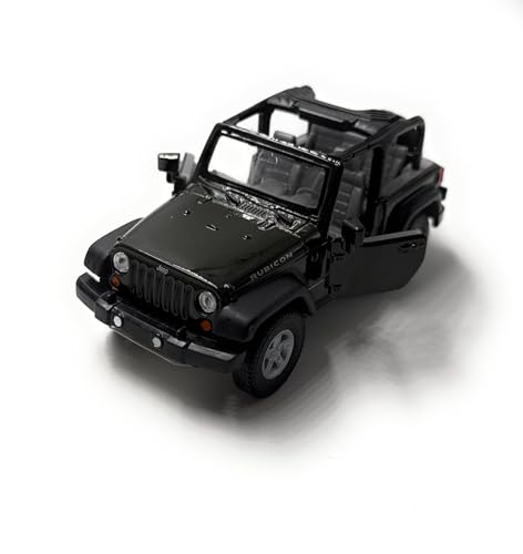 H-Customs Welly Jeep Wrangler Rubicon Modèle Auto Licence Produit 1: 34-1: 39 Black Open