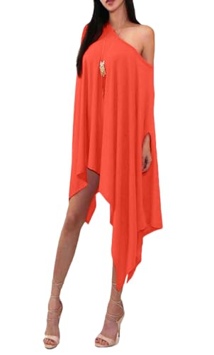 Image of Vivicastle Women's USA Loose Bat Wing Dolman Poncho Tunic Dress Top