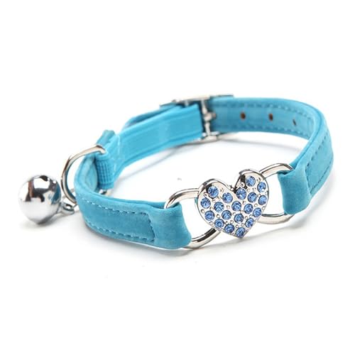猫首輪 鈴付き ねこ首輪 子猫 ペット首輪 犬用首輪 猫用首輪 調節可能 可愛い 蝶結び付き チェック柄 ブルー