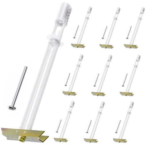 Drywall Anchor with Included Bolts for 1/4”-20, Heavy Duty Hollow Wall Anchors for TV Mounting Kit, Stainless Steel Hollow Wall Anchors Holds up to 270lbs Each in 1/2” Drywall (Pack of 10)