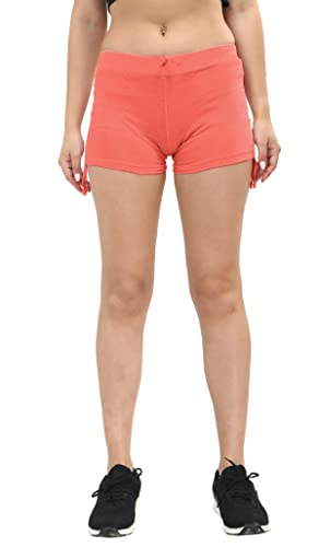 Image of TWGE Womens Cotton Hot Shorts - Short Pants for Ladies Stretchable Athletic Shorts Comfortable Fit with Elastic Waistband - Active Wear Ideal for Gym Yoga & Nightwear