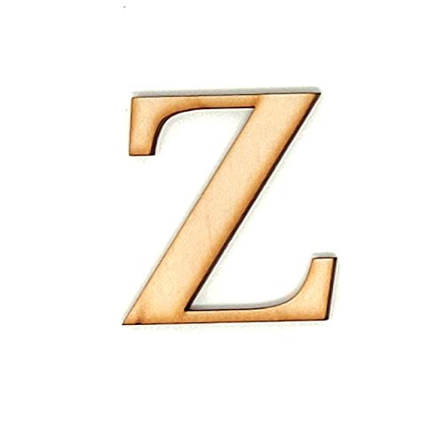 2 Pack Official Greek Wooden Letters for Crafts, Zeta - 2" Classic Font Single Layer Wooden Greek Letters - Precision Cut Natural Wood Letter for Sorority/Fraternity Paddles and DIY Projects