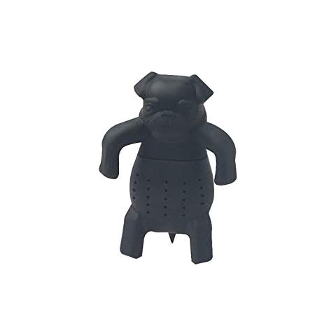 Dog Pug Shape Tea Infuser Loose Leaf Strainer Herbal & Fruit Tea Filter Diffuser Food Grade Silicone Add Fun to Tea Time Cover