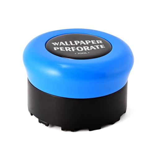 NEWISHTOOL Blue Wallpaper Perforating Tool Wall Paper Stripper Removal Scoring Tool Wallpaper Perforator and Scorer Remover Tool, Wallcovering Separating Cutter Wheel Tool