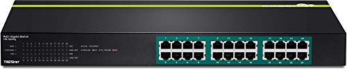 Image of TRENDnet 24-Port Gigabit PoE+ Switch, LED Indicators, 370 Watt Power Budget, Rack Mountable with Hardware Included, Lifetime Protection, TPE-TG240G (Renewed)