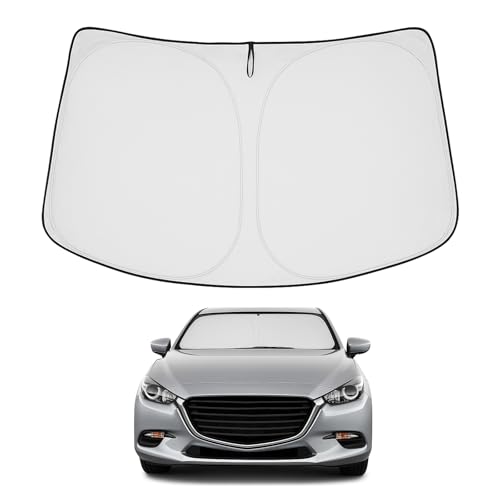 Image of Proadsy 2026 Upgrade Front Windshield Sun Shade Foldable Sunshade Protector Custom Fit 2014-2018 Mazda 3 Accessories