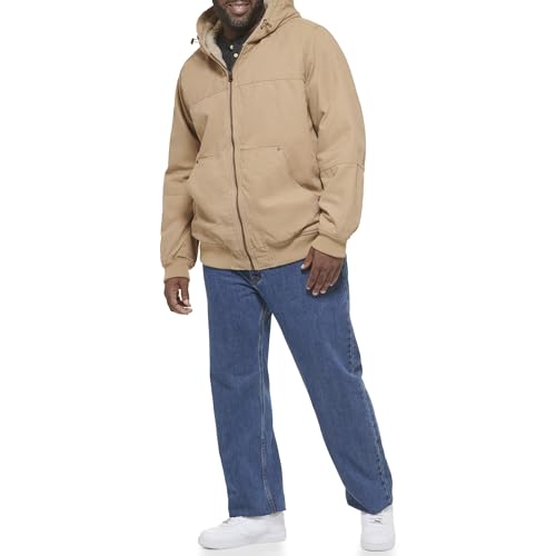 Image of Levi's Men's Workwear Cotton Canvas Hooded Bomber Jacket