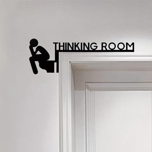 Funny Bathroom Decor Signs, Black Metal Restroom Wall Decor and...