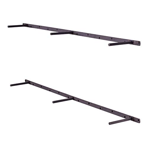 Dakoda Love Floating Shelves | Rugged Distressed | Southern Yellow Pine | Premium Craftsman Quality | Easy Hidden Bracket Wall Mount | Set Of 2 (Bourbon, 48" L X 8" D) #TOP4