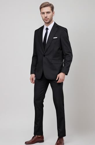 Men's Suits Regular Fit Formal Suits for Men Casual Tuxedo for Men Wedding Business Prom Mens 2 Piece Suit Set4
