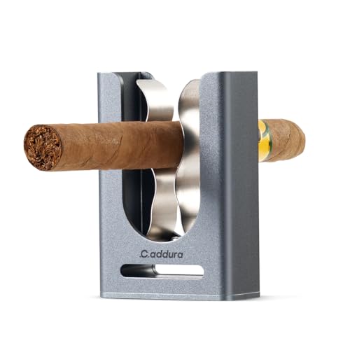Caddura Magnetic Cigar Holder - Ultimate Golf Accessory for Cigar Lovers, Magnetic Grip and Loop Strap for Golf Cart, Adjustable Clip (30-60 Ring Gauge), Aluminum Alloy, For Golfing, Grilling, Fishing