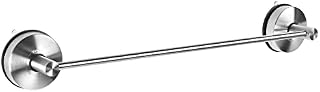 YOHOM Suction Towel Rail Bathroom 42.8 CM Vacuum Hand Towel Holder Stainless Steel Suction Cup Tea Towel Rack Kitchen Single Shower Towel Bar Wall Mounted Towel Hanger No Drilling Brushed (17-Inch)