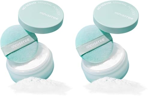 Image of Innisfree No Sebum Mineral Natural Powder 5g | Korean Setting Powder for Face | Oil Control for Oily Skin, Makeup Fixer, Reduces Hair Greasiness, Mattifying, Long-Lasting, Compact, Loose Powder