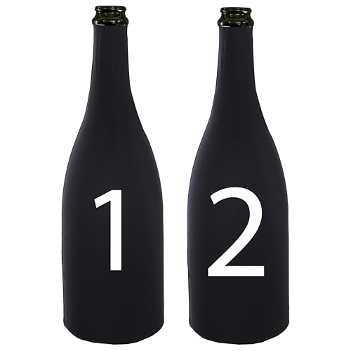 Lot de 2 housse de bouteille de vin en licra ajustées et élastiques, idéales pour les dégustations aveugles ou pour garantir la meilleure conservation de vos bouteilles (numéroté)