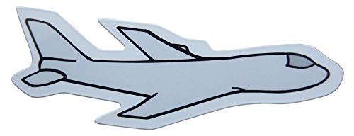 Imanes decorativos avión pequeño gris set 12 pzas miniatura 3
