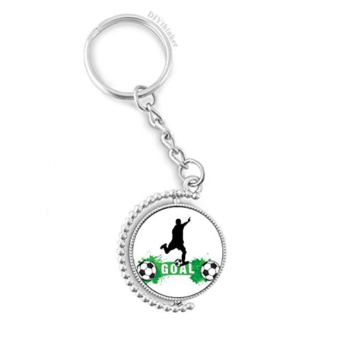Porte-clés rotatif football idée cadeau pour fan de foot