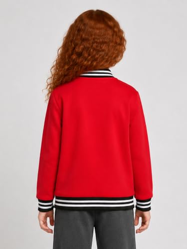 Image of LittleSpring Boys Girls Varsity Baseball Jacket Zip Up Bomber Jacket Thin 2-10Years