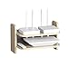 Hanghaijia. Scaffale per Router, impianti TV appendini a Parete Cremagliera Superiore, scaffale per Router per Router, Multimedia, Ricevitore, Scatola Fritz, Presa, Lettore Dvd, Playstation