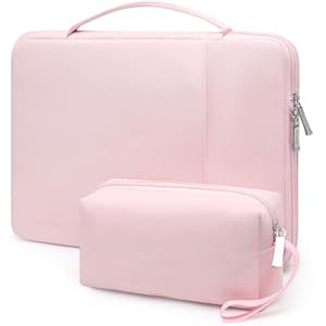 HYZUO 15-16 Inch Laptop Case Sleeve Bag for MacBook Pro 16 M5 M4 M3 M2 M1 2026-2019, XPS 16 Plus, 15" Surface Book, 15" 15.6" 16.1" Dell HP Lenovo Asus Acer Samsung HUAWEI NoteBook Monitor, Pale Pink