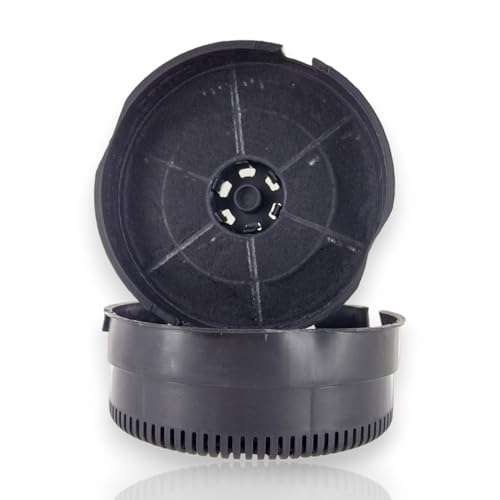 DEKAROX 2 filtros de carbón activo tipo 58 142 mm de diámetro para Whirlpool Bauknecht 484000008782 Ikea Nyttig FIL 220 Elica CFC0038000 - Juego de 2 filtros de repuesto para campana extractora