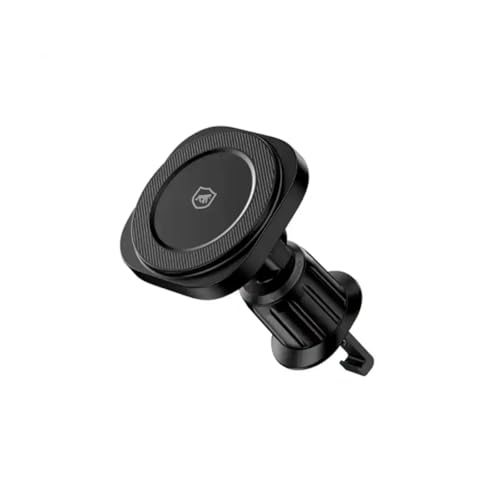 Gshield Suporte Veicular e Carregador Turbo Sem Fio 15W Compatível com MagSafe, Carregamento Rápido por Indução Wireless Magnético com Clipe de Ar Condicionado para Carro, Tank Car, Preto