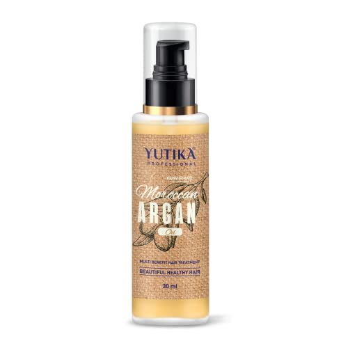 Image of Yutika Professional Moroccan Argan Oil for Hair - 30ml, Silky, Shiny & Nourished Hair Oil for Men & Women