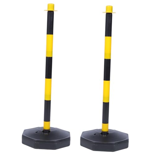 Ciieeo 2piezas Barricadas De Poste De Advertencia De Inyección De Agua De Seguridad Para Estacionamiento y Conducción Columnas De Advertencia Portátiles