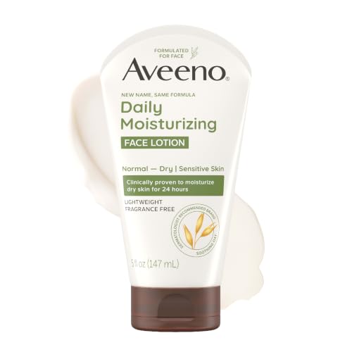 Aveeno Daily Moisturizing Face Lotion with Soothing Prebiotic Oat, Lightweight Non-Greasy Facial...