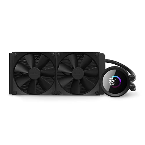 Image of NZXT Kraken 240 - RL-KN-240-B1-240mm AIO CPU Liquid Cooler - Customizable 1.54 inch Square LCD Display for Images,Performance Metrics and More - High-Performance Pump - 2 x F120P Fans - Black,(Pack of 8)