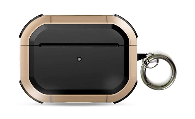 Elex Eggshell Thermoplastic Polyurethane Case for Airpods Pro Earbud - Gold/Black