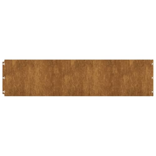 vidaXL Bordes de césped Acero corten Flexible 10 Piezas 25x103 cm, Bordes de jardín, bordura de césped, Bordes de arriate, Bordes de jardín